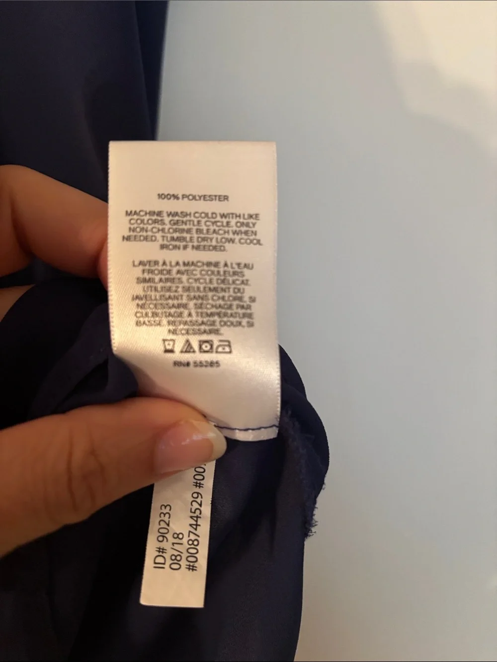 Express Portofino Sleeveless Button-Front Blouse — Navy